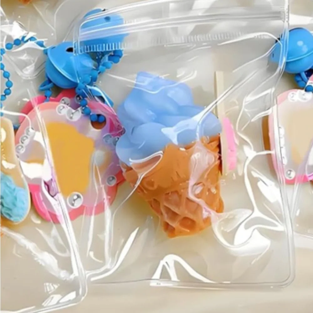 Pastel Ice Cream Cone Party Favors - Keychain Pink, Purple, Green, or Blue